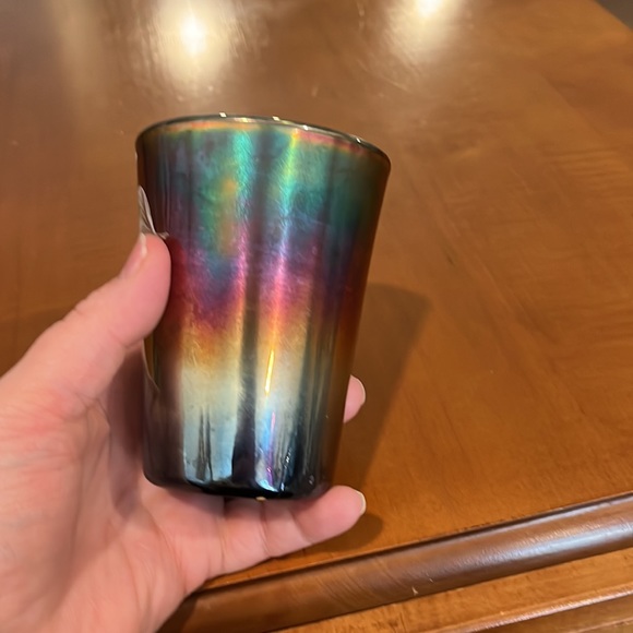 Carnival Glass Fenton Tumbler in the "Cherry Blossom" pattern in Ionized… - Picture 3 of 4